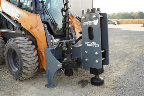 fence post driver attachment for skid steer|skid steer post driver sale.